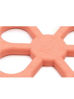 Anneau dentition | Fleur rose corail