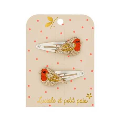 Duo barrettes | Ruby le rouge gorge