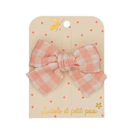 Barrette princesse | Vichy rose