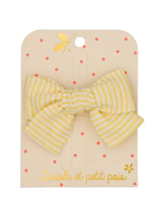 Barrette princesse | Rayé jaune