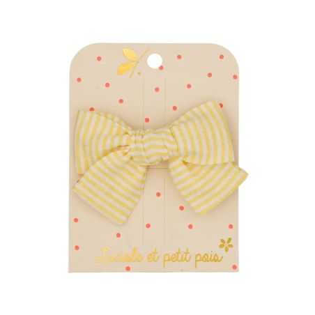 Barrette princesse | Rayé jaune