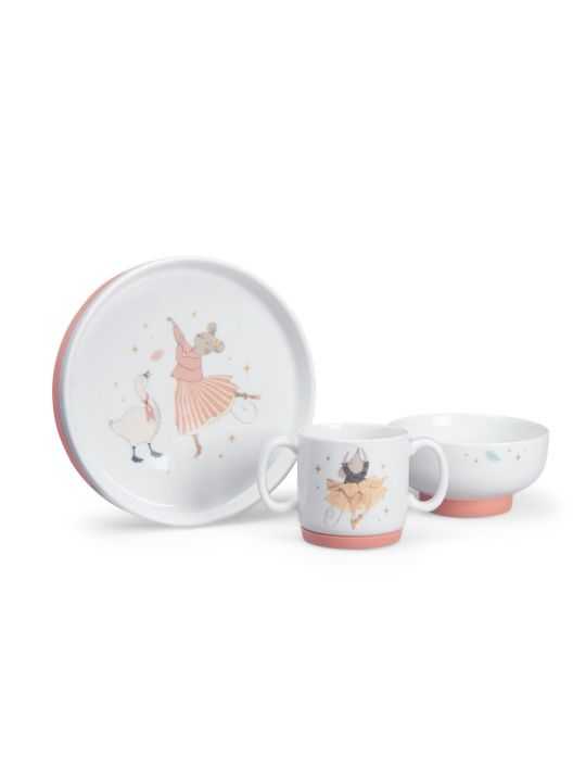 Coffret vaisselle porcelaine 3 pièces | La petite école de danse