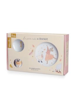 Coffret vaisselle porcelaine 3 pièces | La petite école de danse