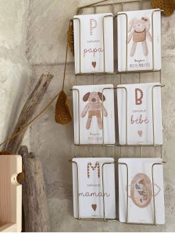 Carte B comme bébé et enveloppe kraft