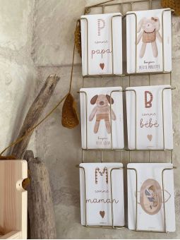Carte P comme Papa et enveloppe kraft