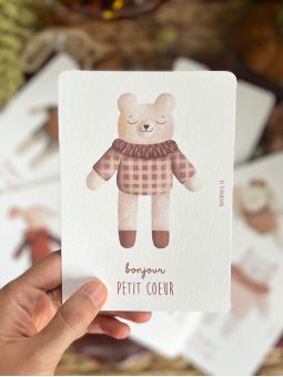 Carte enfant | Bonjour petit coeur
