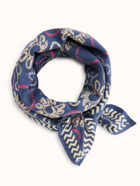 Grand foulard Latika | Ardoise indigo