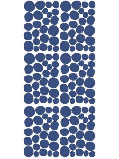 Stickers pois destructurés bleu gris
