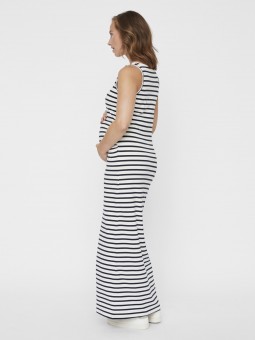 Maxi robe femme enceinte rayures marine Léa