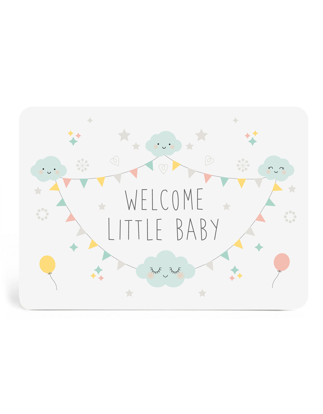Carte de naissance illustrée Welcome Baby, papeterie Zü