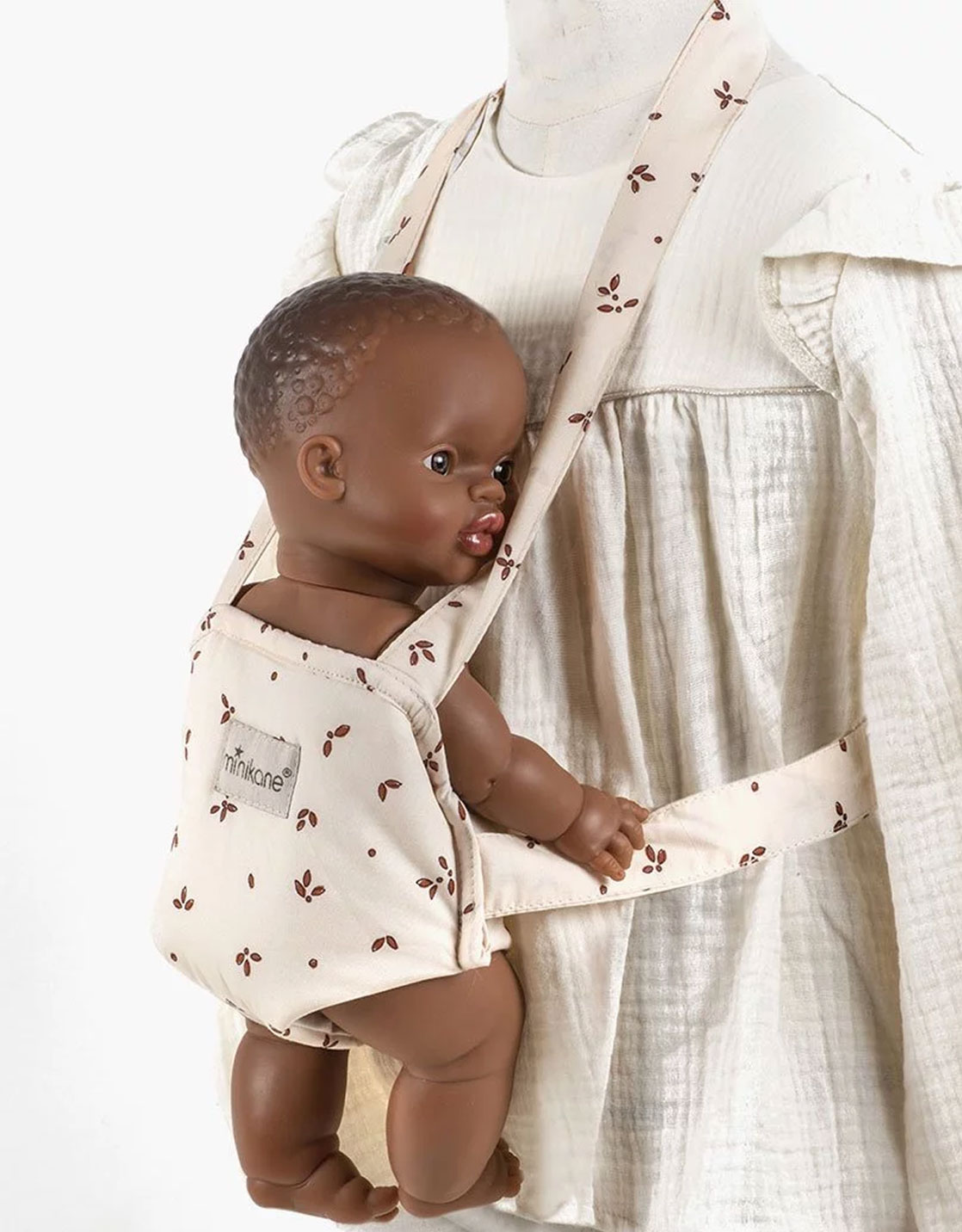 Porte-bébé rose végétal pour porter les poupées, Minikane